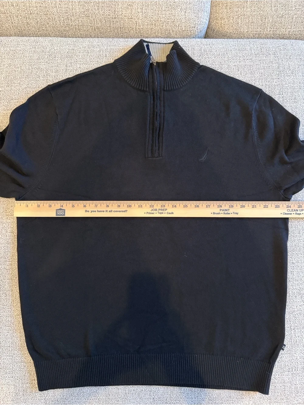 Nautica Men's Black Half-Zip Mock Neck Sweater NWT